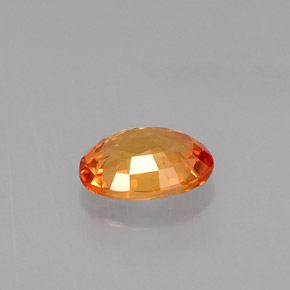 0,95 ctw natürlicher orangefarbener Saphir, Oval Schliff, VVS-VS