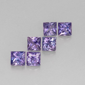  ct natürliche violetter Saphir-Edelsteine, Quadrat, VVS-VS