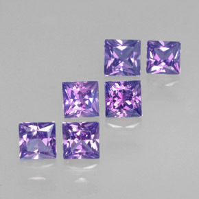  ct natürliche violetter Saphir-Edelsteine, Quadrat, VVS-VS