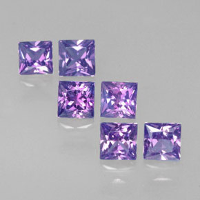  ct natürliche violetter Saphir-Edelsteine, Quadrat, VVS-VS