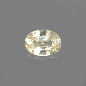 0,89 ctw natürlicher gelber Saphir, Oval Schliff, IF
