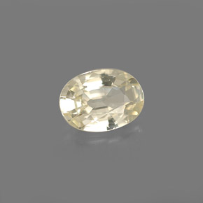 0,89 ctw natürlicher gelber Saphir, Oval Schliff, IF