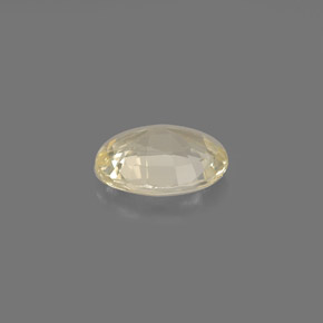 0,89 ctw natürlicher gelber Saphir, Oval Schliff, IF
