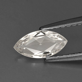0,57 ctw natürlicher weißer Saphir, Marquise, VVS