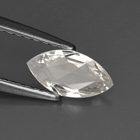 0,57 ctw natürlicher weißer Saphir, Marquise, VVS