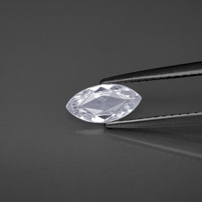 0,53 ctw natürlicher weißer Saphir, Marquise, VVS