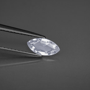 0,53 ctw natürlicher weißer Saphir, Marquise, VVS