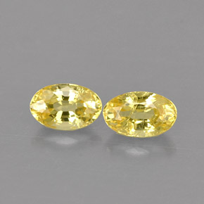  ct natürliche gelber Saphir-Edelsteine, Oval Schliff, VS