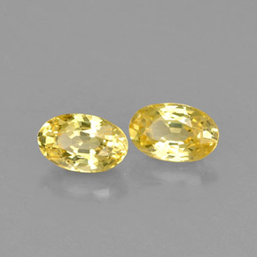  ct natürliche gelber Saphir-Edelsteine, Oval Schliff, VS