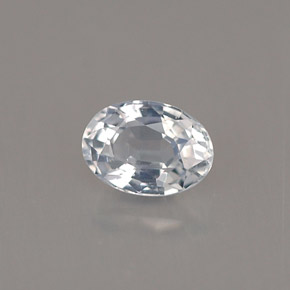 0,69 ctw natürlicher weißer Saphir, Oval Schliff, VVS