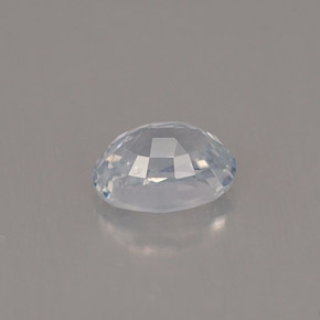 0,69 ctw natürlicher weißer Saphir, Oval Schliff, VVS