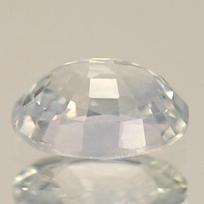 0,61 ctw natürlicher weißer Saphir, Oval Schliff, VVS