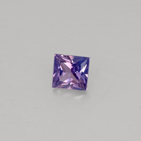 0,46 ctw natürlicher violetter Saphir, Quadrat, VS