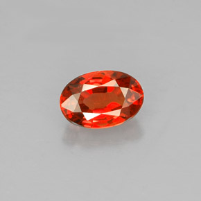 0,76 ctw natürlicher orangefarbener Saphir, Oval Schliff, VS