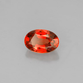 0,76 ctw natürlicher orangefarbener Saphir, Oval Schliff, VS