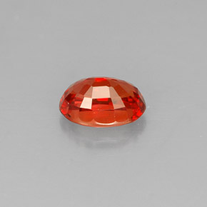 0,76 ctw natürlicher orangefarbener Saphir, Oval Schliff, VS