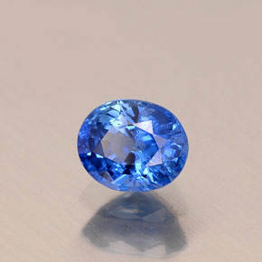 0,58 ctw natürlicher blauer Saphir, Oval Schliff, VS