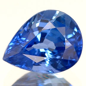 0,97 ctw natürlicher blauer Saphir, Birnenform, VS