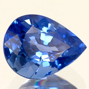 0,97 ctw natürlicher blauer Saphir, Birnenform, VS