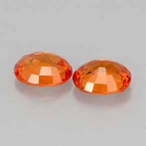  ct natürliche orangefarbener Saphir-Edelsteine, Oval Schliff, VVS-VS