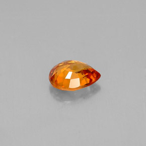 0,72 ctw natürlicher orangefarbener Saphir, Birnenform, VVS-VS