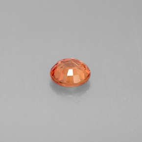 0,59 ctw natürlicher orangefarbener Saphir, Rundschliff, VVS