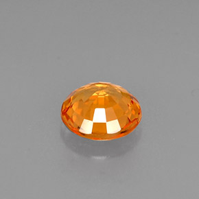 0,60 ctw natürlicher orangefarbener Saphir, Rundschliff, VVS