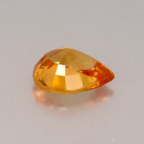 0,69 ctw natürlicher orangefarbener Saphir, Birnenform, VVS