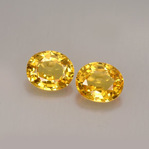  ct natürliche gelber Saphir-Edelsteine, Oval Schliff, VVS