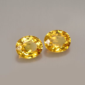  ct natürliche gelber Saphir-Edelsteine, Oval Schliff, VVS