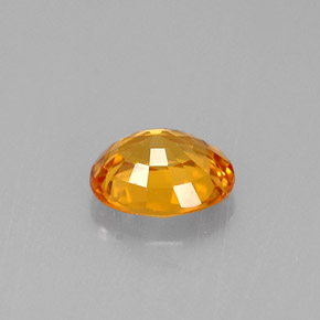 0,69 ctw natürlicher orangefarbener Saphir, Oval Schliff, VVS