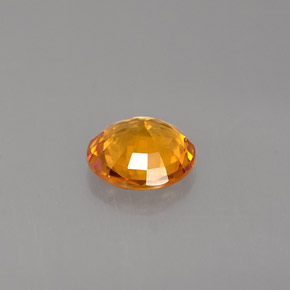 1,07 ctw natürlicher orangefarbener Saphir, Rundschliff, VVS-VS