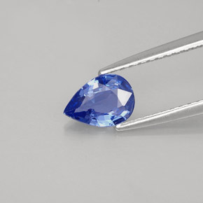 0,66 ctw natürlicher blauer Saphir, Birnenform, VVS