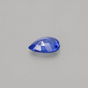 0,66 ctw natürlicher blauer Saphir, Birnenform, VVS