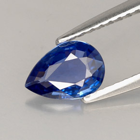 0,62 ctw natürlicher blauer Saphir, Birnenform, VVS