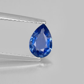 0,72 ctw natürlicher blauer Saphir, Birnenform, VVS