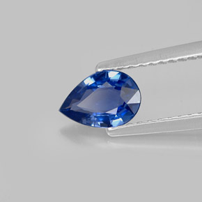 0,72 ctw natürlicher blauer Saphir, Birnenform, VVS