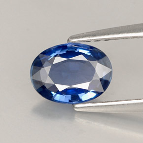 0,78 ctw natürlicher blauer Saphir, Oval Schliff, VVS-VS