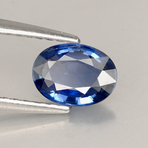 0,78 ctw natürlicher blauer Saphir, Oval Schliff, VVS-VS