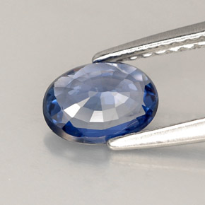 0,78 ctw natürlicher blauer Saphir, Oval Schliff, VVS-VS