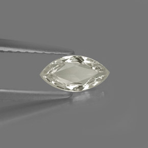 0,40 ctw natürlicher weißer Saphir, Marquise, VVS