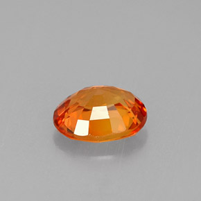 0,81 ctw natürlicher orangefarbener Saphir, Oval Schliff, VVS-VS