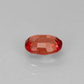 0,86 ctw natürlicher orangefarbener Saphir, Oval Schliff, VVS-VS