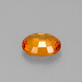 0,79 ctw natürlicher orangefarbener Saphir, Oval Schliff, VVS-VS