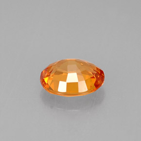0,76 ctw natürlicher orangefarbener Saphir, Oval Schliff, IF