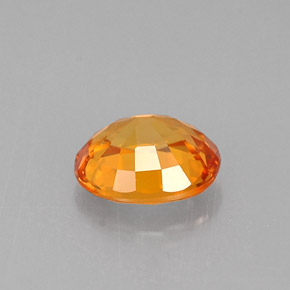 0,82 ctw natürlicher orangefarbener Saphir, Oval Schliff, VVS-VS