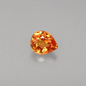 0,61 ctw natürlicher orangefarbener Saphir, Birnenform, VVS