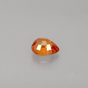 0,61 ctw natürlicher orangefarbener Saphir, Birnenform, VVS