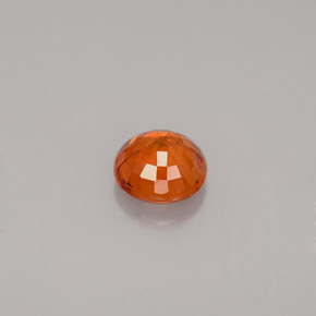 0,66 ctw natürlicher orangefarbener Saphir, Rundschliff, VS