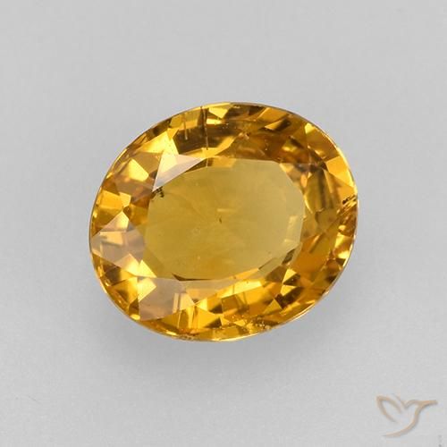 9,17 ctw natürlicher Tiefes Goldorange Saphir, Oval, VVS-VS
